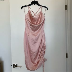 Nasty Gal Satin Cowl Midi Slip Dress